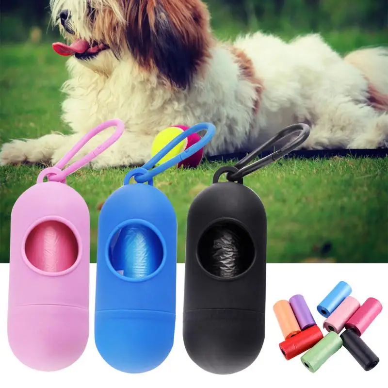 

2018 New Solid Distributor Pet Dog Poop Bag Dispenser Dog Toilet Capsule Type Cleaning Garbage Bag Pooper Scoopers 026