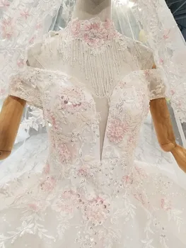 2019 New Fashion White Dress With Pink Beading And Crystal Pearl Cap Sheelves Ruffles Wedding Dress With Veil Lace Flower
2019 New Fashion White Dress With Pink Beading And Crystal Pearl Cap Sheelves Ruffles Wedding Dress With Veil Lace Flower