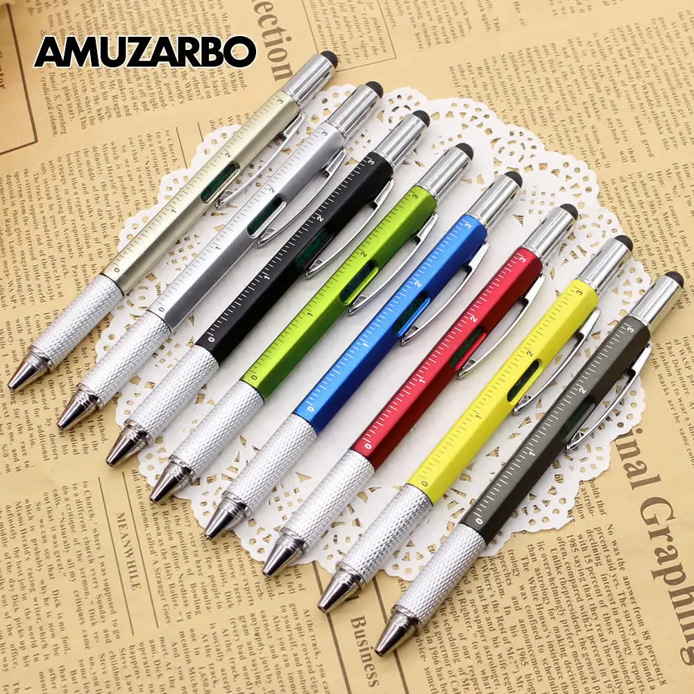 Novel Multifunctional 6 In 1 Pen Screwdriver Ruler Metal Tool Gift For School office supplie stationery pen
Novel Multifunctional 6 In 1 Pen Screwdriver Ruler Metal Tool Gift For School office supplie stationery pen