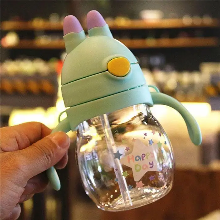 Rabbit Children Straw Cup With Double Handle Flip lid Leak Proof Soft Infants Learning Drinking baby feeding cup Cups For Babies
Rabbit Children Straw Cup With Double Handle Flip lid Leak Proof Soft Infants Learning Drinking baby feeding cup Cups For Babies