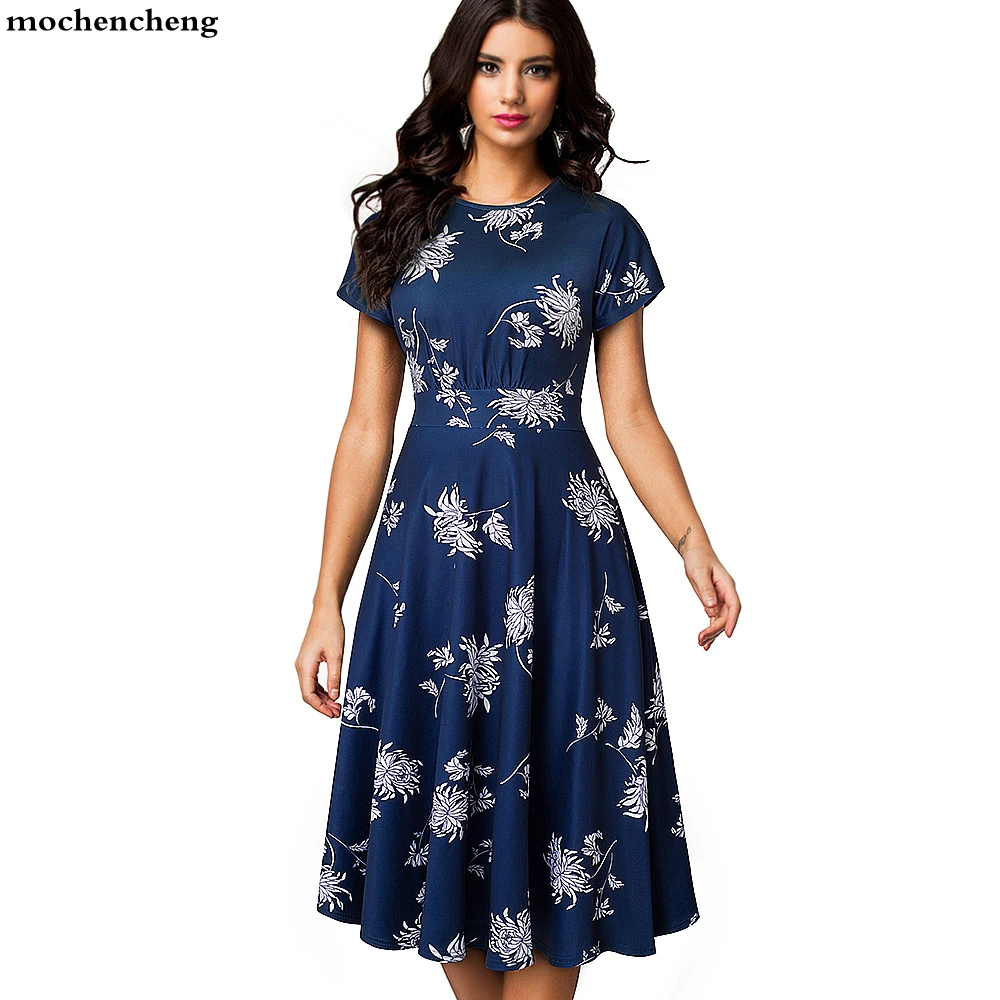 Summer Women Elegant White Floral Short Sleeve Women Dress Office Party Mid-calf Vintage A-line Dress Vestidos Ea102
Summer Women Elegant White Floral Short Sleeve Women Dress Office Party Mid-calf Vintage A-line Dress Vestidos Ea102