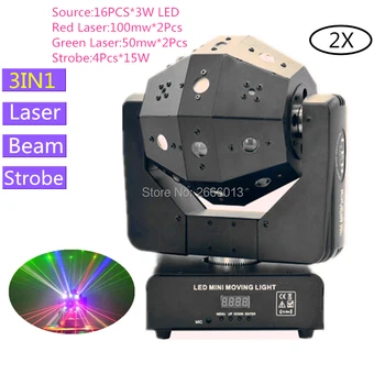 2pcs/lot 16x3W LED Moving Head Light Strobe & Beam & Laser 3IN1 Professional DMX512 Stage Effect Lighting For Bar DJ Disco Shows
2pcs/lot 16x3W LED Moving Head Light Strobe & Beam & Laser 3IN1 Professional DMX512 Stage Effect Lighting For Bar DJ Disco Shows