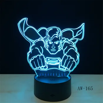 DC Superman Cool Hero Night Light LED 7 Colorful Change 3D RGB Table Lamp Desk Light for Baby Creative Gift Luminaria AW-165
DC Superman Cool Hero Night Light LED 7 Colorful Change 3D RGB Table Lamp Desk Light for Baby Creative Gift Luminaria AW-165