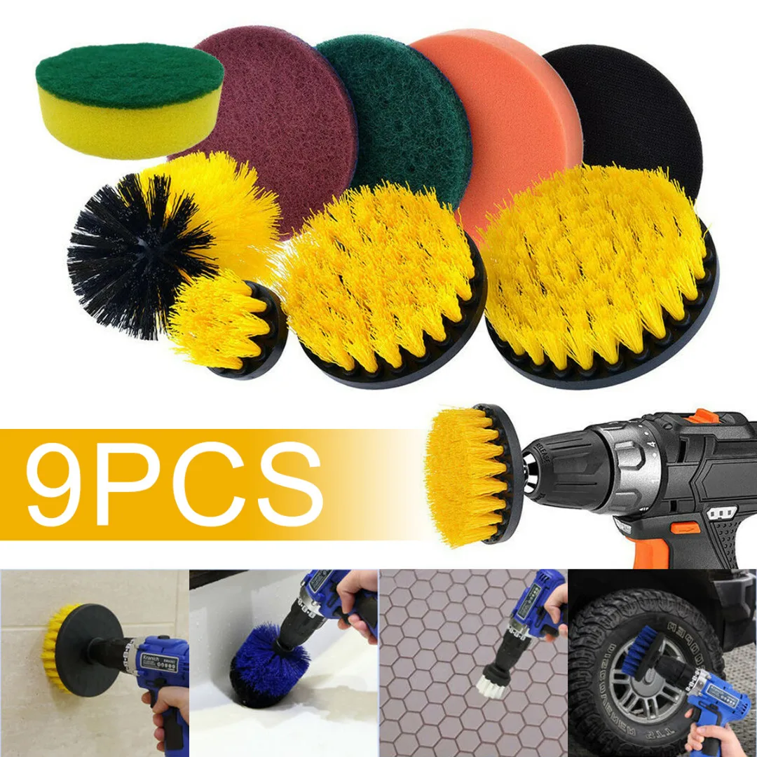 9pcs Electric Drill Brushes Power Scrubber Cleaning Kit All Purpose Cleaner Include 4 Drill Brushes + 5pcs Sponge Pads
9pcs Electric Drill Brushes Power Scrubber Cleaning Kit All Purpose Cleaner Include 4 Drill Brushes + 5pcs Sponge Pads