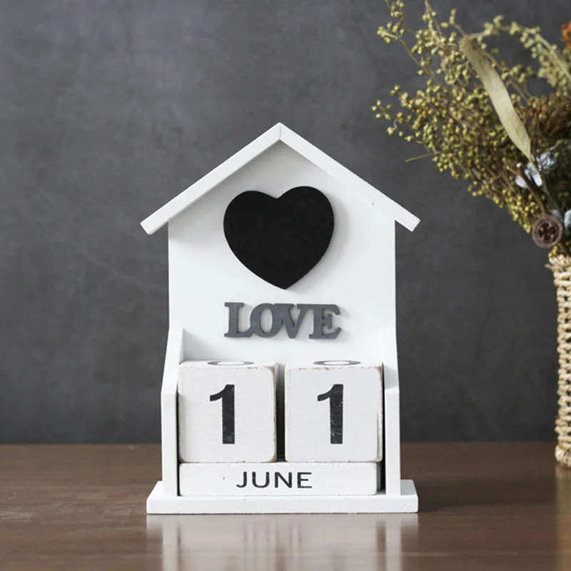 Vintage Decorative Wooden Perpetual Calendar House Model Home Decor Wood Block Calendar Figurines Tabletop Diy Organizer Agend
Vintage Decorative Wooden Perpetual Calendar House Model Home Decor Wood Block Calendar Figurines Tabletop Diy Organizer Agend