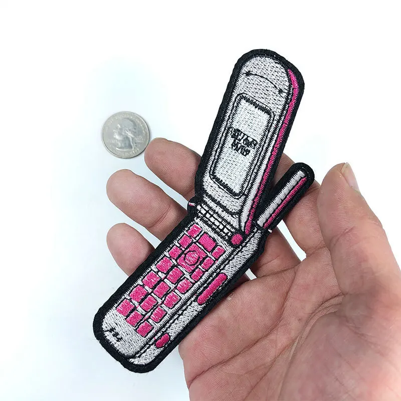 Нашивка PGY с вышивкой для телефона рисунком из мультфильма розового цвета патчи
