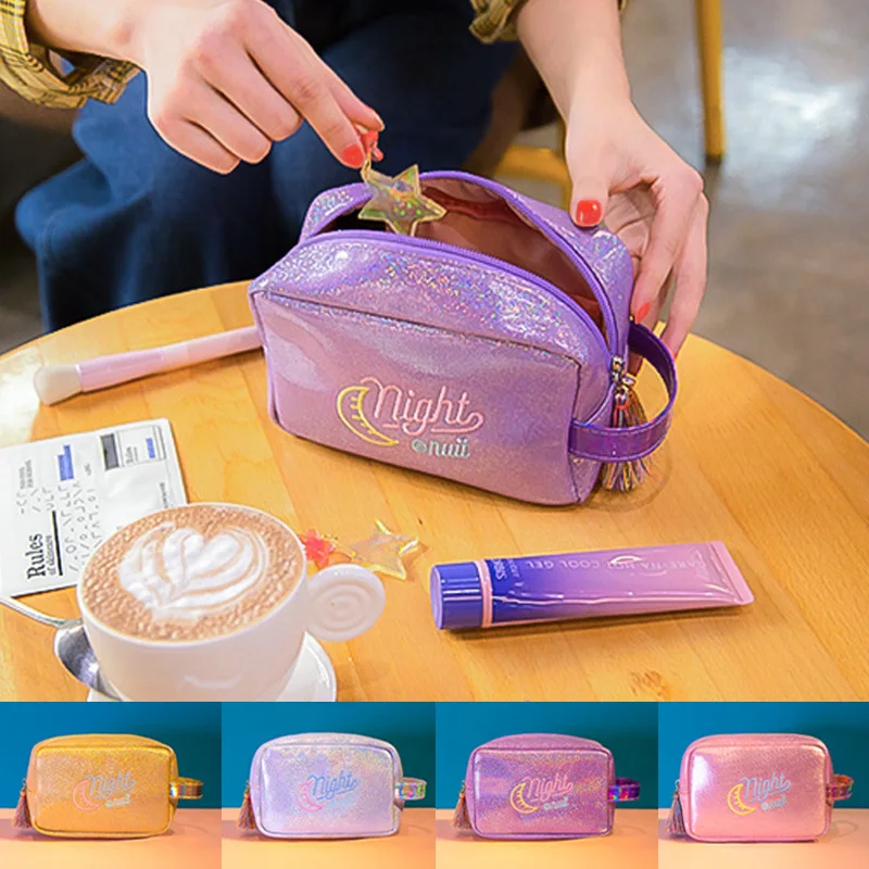 Hologram Laser Cosmetic Bag Yellow Pink Women Makeup Bag Organizers Beauty Necessaries Case Storage Sequin Travel Make Up Pouch
Hologram Laser Cosmetic Bag Yellow Pink Women Makeup Bag Organizers Beauty Necessaries Case Storage Sequin Travel Make Up Pouch