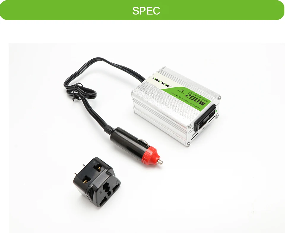 Car Power Inverter Converter 200W DC 12V to AC 220V Modified Sine Wave Power with USB 5V Output
Car Power Inverter Converter 200W DC 12V to AC 220V Modified Sine Wave Power with USB 5V Output