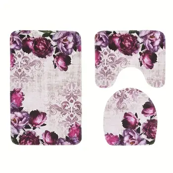 Three Pieces Bathroom Pedestal Mat Toilet Rug Set Comfortable Non-Slip Water-absorbing Toilet Lid Cover Bath Mat Contour Rug
Three Pieces Bathroom Pedestal Mat Toilet Rug Set Comfortable Non-Slip Water-absorbing Toilet Lid Cover Bath Mat Contour Rug