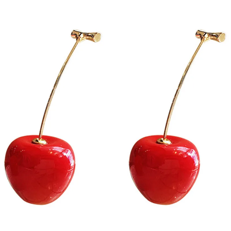 New 1 Pair Cute Round Red Cherry Resin Korean Earrings Fruit Dangle Romantic Women Girl Valentines Gifts
New 1 Pair Cute Round Red Cherry Resin Korean Earrings Fruit Dangle Romantic Women Girl Valentines Gifts