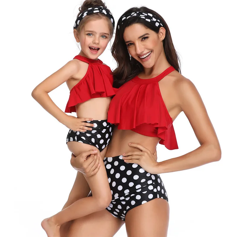 Mother Daughter Swimsuits 2019 Family Matching Dot Print Swimwear Sets 2 Pcs Mom And Daughter Beach Sexy Bikini Clothes Holiday
Mother Daughter Swimsuits 2019 Family Matching Dot Print Swimwear Sets 2 Pcs Mom And Daughter Beach Sexy Bikini Clothes Holiday