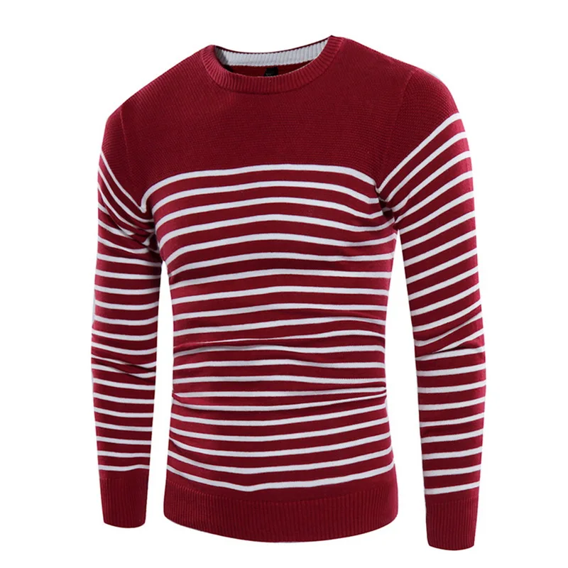 2019 Autumn Casual Men's Sweater O-Neck Striped Mens Sweaters Pullovers Slim Fit Knittwear Pullover Men Pull Homme 3XL
2019 Autumn Casual Men's Sweater O-Neck Striped Mens Sweaters Pullovers Slim Fit Knittwear Pullover Men Pull Homme 3XL