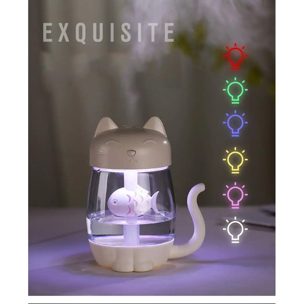 3 in 1 350ML USB Cat Air Humidifier Ultrasonic Cool-Mist Adorable Mini Humidifier With LED Light Mini USB Fan for Home office #
3 in 1 350ML USB Cat Air Humidifier Ultrasonic Cool-Mist Adorable Mini Humidifier With LED Light Mini USB Fan for Home office #