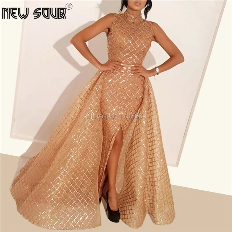 Glitter Front Slit Side Evening Dresses Detachable Train 2019 Pageant Party Gowns Saudi Arabia Robe De Soiree Arabic Prom Dress
Glitter Front Slit Side Evening Dresses Detachable Train 2019 Pageant Party Gowns Saudi Arabia Robe De Soiree Arabic Prom Dress