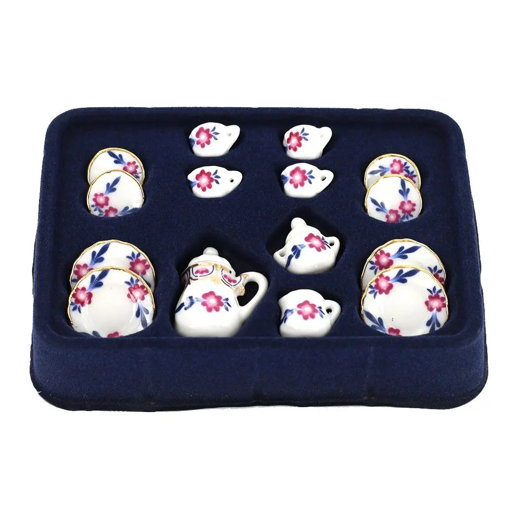 Delicate 1:12 Dollhouse Miniature Tea Set Mini Doll House Porcelain Tea Ware Decoration Accessories Vivid Toy Model
Delicate 1:12 Dollhouse Miniature Tea Set Mini Doll House Porcelain Tea Ware Decoration Accessories Vivid Toy Model