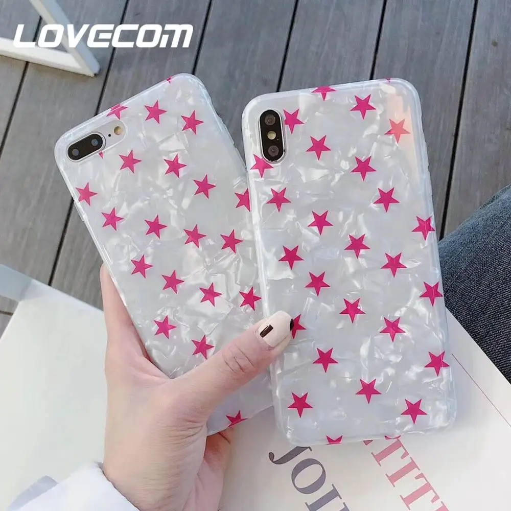 LOVECOM Luxury Plain Shell Texture Stars Case For iPhone XS Max XR X 6 6S 7 8 Plus Full Body Soft IMD Phone Back Cover Gift New
LOVECOM Luxury Plain Shell Texture Stars Case For iPhone XS Max XR X 6 6S 7 8 Plus Full Body Soft IMD Phone Back Cover Gift New