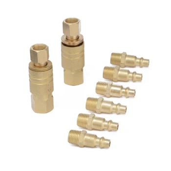 10pcs Brass Quick Release Coupler Set 1/4'' NPT Air Hose Connector Fitting Tool Pneumatic Tools Accessories
10pcs Brass Quick Release Coupler Set 1/4'' NPT Air Hose Connector Fitting Tool Pneumatic Tools Accessories