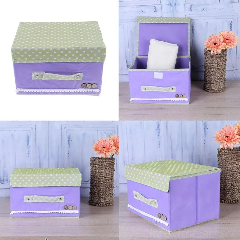 Portable Folding Household Storage Box Dot Pattern Nonwoven Fabric Organizer Case Utility With Cover For Bra Socks Underwear
Portable Folding Household Storage Box Dot Pattern Nonwoven Fabric Organizer Case Utility With Cover For Bra Socks Underwear