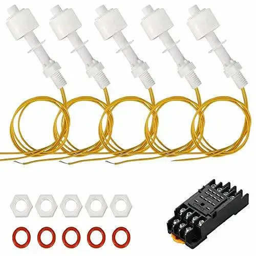 Makerele Water Level Sensor Vertical Plastic Pp Float Switch 110v , 5 Pieces With A Relay Base
Makerele Water Level Sensor Vertical Plastic Pp Float Switch 110v , 5 Pieces With A Relay Base