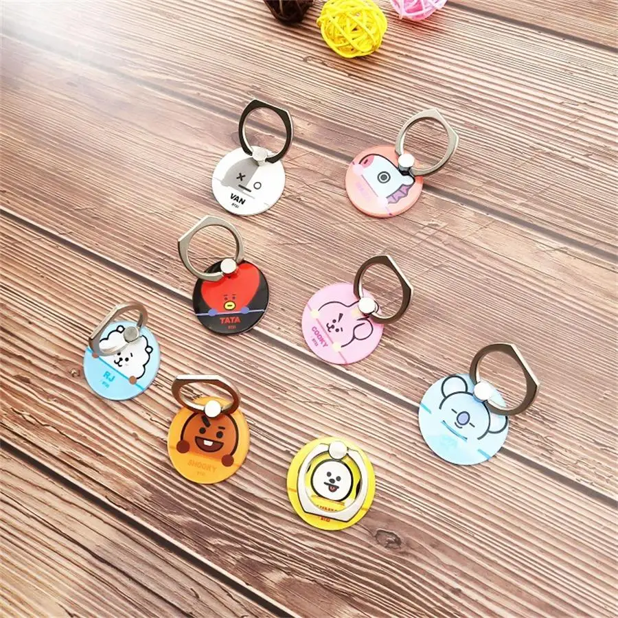 Kpop Jungkook Jin RM Universal Phone Stand Holder Jimin Suga Cute Cartoon Adjustable Finger Ring Grip 
Kpop Jungkook Jin RM Universal Phone Stand Holder Jimin Suga Cute Cartoon Adjustable Finger Ring Grip