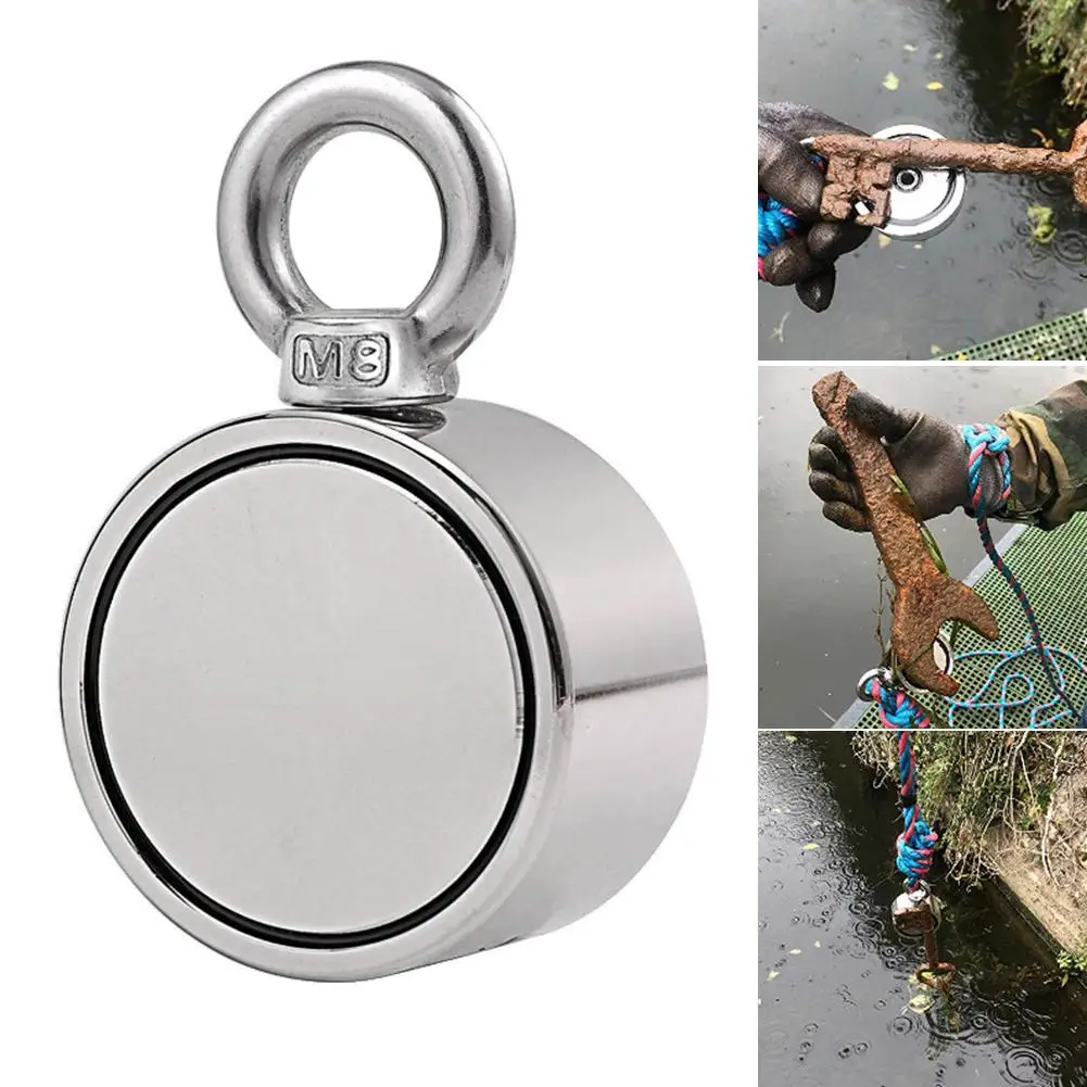 Double Side Strong Salvage Magnet Fishing 300Kg Pulling Force 60mm Diameter Super Strong Round Neodymium Fishing Magnet Wit
Double Side Strong Salvage Magnet Fishing 300Kg Pulling Force 60mm Diameter Super Strong Round Neodymium Fishing Magnet Wit