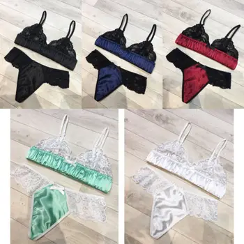 Female Sexy Pajama Sets Triangle Lace 2Pcs Bow Bra Pajamas Bikini Set Women Bandage Babydoll Nightwear
Female Sexy Pajama Sets Triangle Lace 2Pcs Bow Bra Pajamas Bikini Set Women Bandage Babydoll Nightwear
