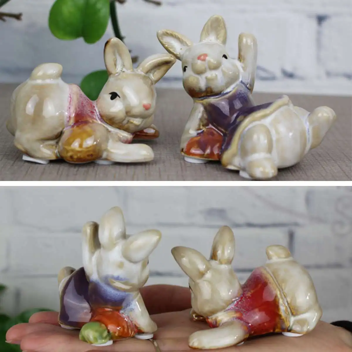 2Pcs 7x5x6cm Easter Vintage Rabbit Decoration Crafts Ceramic Bunny Party Easter Bunny Decorations for Home Ornaments Furnishings
2Pcs 7x5x6cm Easter Vintage Rabbit Decoration Crafts Ceramic Bunny Party Easter Bunny Decorations for Home Ornaments Furnishings