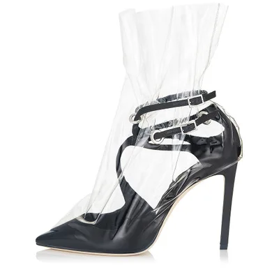 Strange Style Women PVC Transparent Pointed Toe High Heels Cool Hollow Out Ankle Buckle Strap Party Shoes Big Size Free Shipping
Strange Style Women PVC Transparent Pointed Toe High Heels Cool Hollow Out Ankle Buckle Strap Party Shoes Big Size Free Shipping