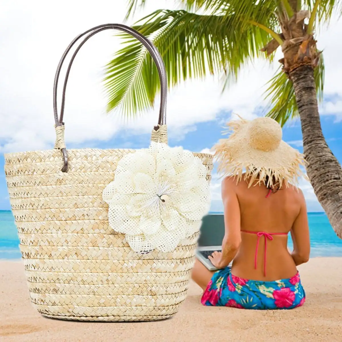 Bohemian Woven Large Rattan Straw Bag Flower Basket Storage Tote Female Bags Travel Handbag Shopping Braided Hand Bag For Women
Bohemian Woven Large Rattan Straw Bag Flower Basket Storage Tote Female Bags Travel Handbag Shopping Braided Hand Bag For Women
