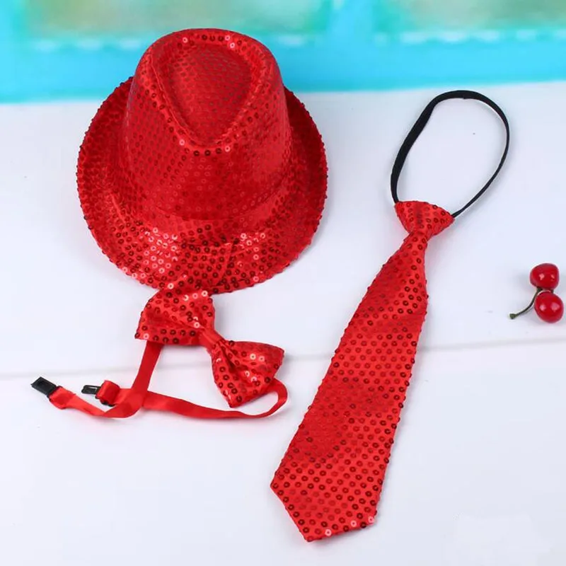 2019 Children Adults Fedora Sequins Jazz Hat Bowtie Tie Hip Hop Dance Performance Party Hats Cap Wedding Party Decoration
2019 Children Adults Fedora Sequins Jazz Hat Bowtie Tie Hip Hop Dance Performance Party Hats Cap Wedding Party Decoration