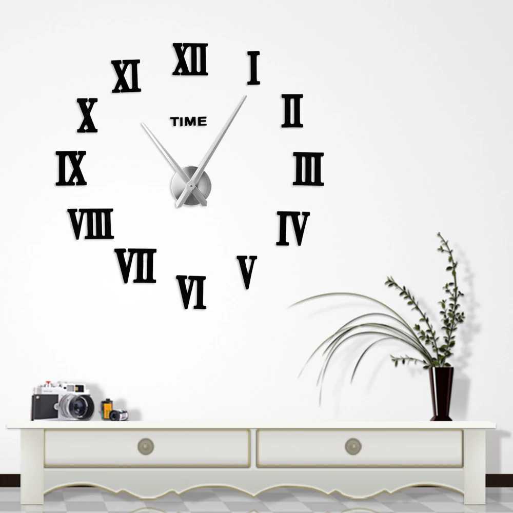 Roman Numerals Wall Clock Large Size Wall Clocks Creative Home Decoration DIY Wall Sticker Modern Design Stereoscopic
Roman Numerals Wall Clock Large Size Wall Clocks Creative Home Decoration DIY Wall Sticker Modern Design Stereoscopic