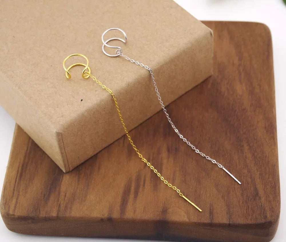 Фото 1PC S92-5 Sterling SIL Fashion JewelrySimple Cuff Threader Line Thread Earring Jewelry A1268 | Украшения и аксессуары