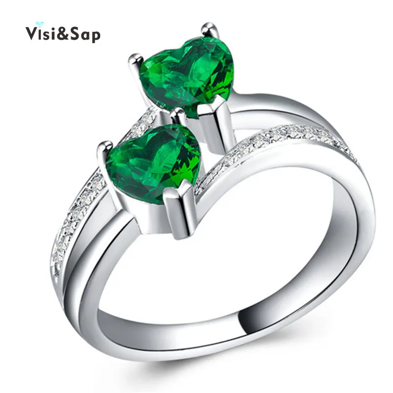Visisap Romantic Double Heart Rings for Women Wedding Ring Multicolor Zircon White Gold Color Accessories Dropshipping B1209
Visisap Romantic Double Heart Rings for Women Wedding Ring Multicolor Zircon White Gold Color Accessories Dropshipping B1209