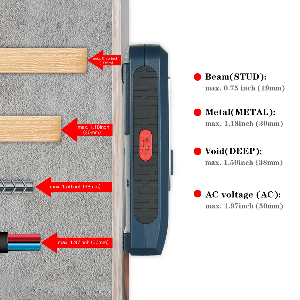 4 In 1 Metal Detectors WT-1038 Depth Detector Metal Stud Sensor Deep AC Electrical Live Wires Detectors Wall Scannerdetector
4 In 1 Metal Detectors WT-1038 Depth Detector Metal Stud Sensor Deep AC Electrical Live Wires Detectors Wall Scannerdetector