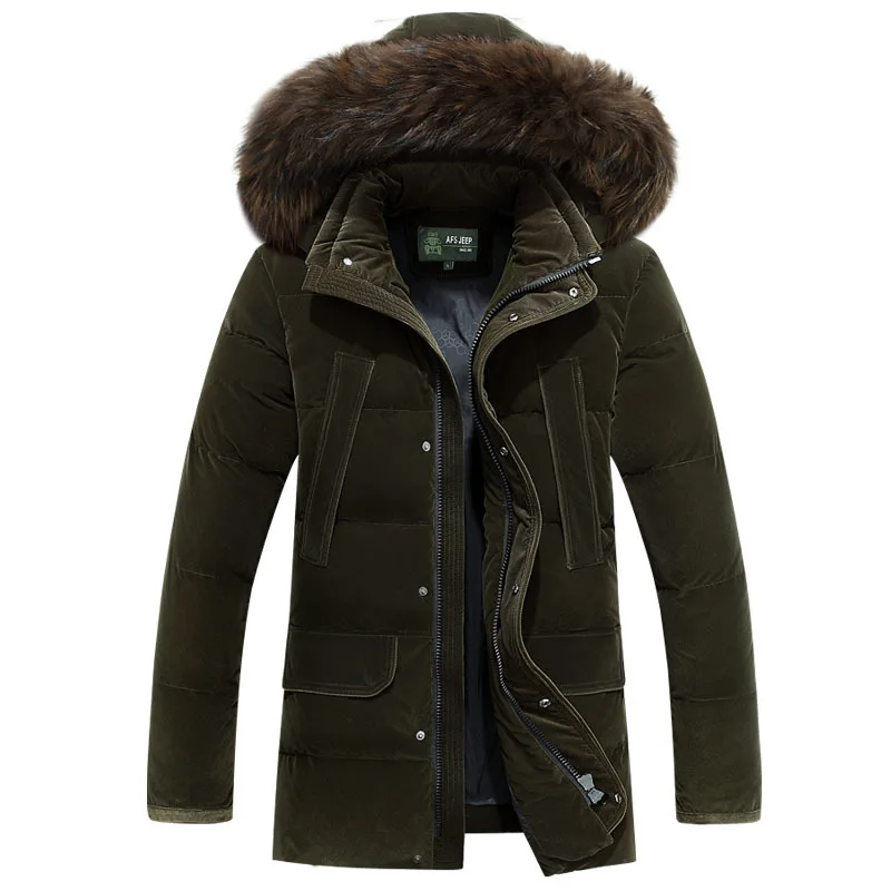 AFS JEEP Russia Winter Jacket Men -40 degree Long Thicken Warm Down Jacket Men Medium Length Fur Collar White Duck Down Coat
AFS JEEP Russia Winter Jacket Men -40 degree Long Thicken Warm Down Jacket Men Medium Length Fur Collar White Duck Down Coat