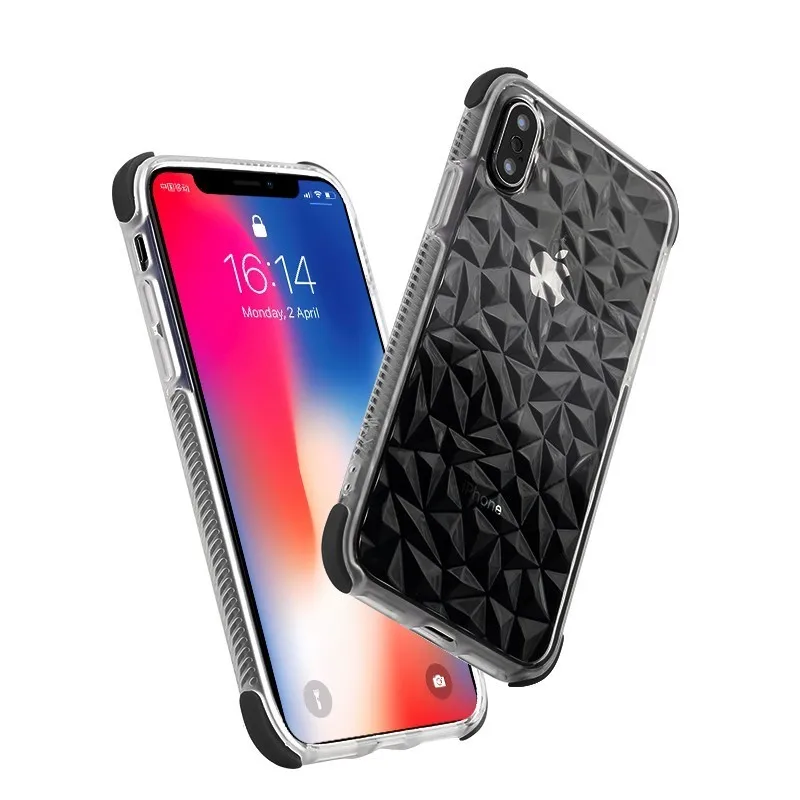 Блестящий чехол для телефона с бриллиантами Apple 8 7 Plus 6 6s iPhone X Xs Max XR TPU Сверхтонкая