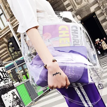Joker A3 Summer Pvc Soft Plastic Transparent Package Woman Portable Sandy Beach Package Shopping Bag Single Shoulder Span Bao
Joker A3 Summer Pvc Soft Plastic Transparent Package Woman Portable Sandy Beach Package Shopping Bag Single Shoulder Span Bao