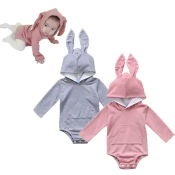 Newborn Toddler Baby Girls Boys Cartoon Buuny Ears Hooded Romper Long sleeve Jumpsuit Casual Outfits
Newborn Toddler Baby Girls Boys Cartoon Buuny Ears Hooded Romper Long sleeve Jumpsuit Casual Outfits