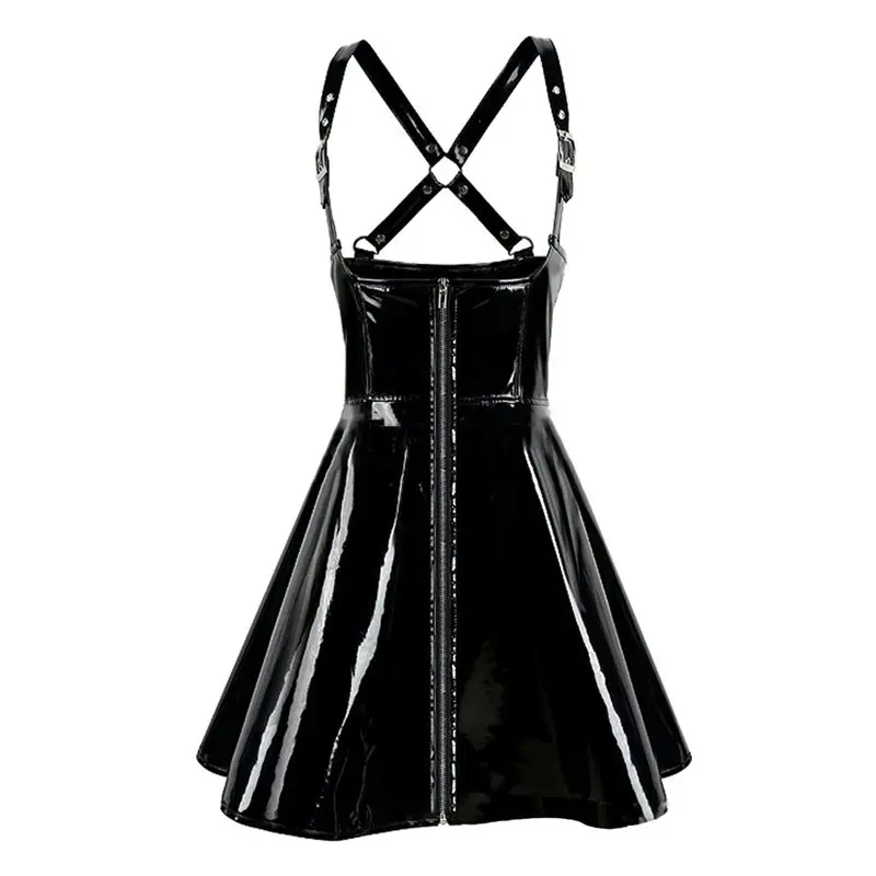 Rosetic Women Mini Dresses Casual Black Sexy Summer PU Bodycon Spaghetti Strap Stripe Travel Female Hip Hop Short Dress
Rosetic Women Mini Dresses Casual Black Sexy Summer PU Bodycon Spaghetti Strap Stripe Travel Female Hip Hop Short Dress