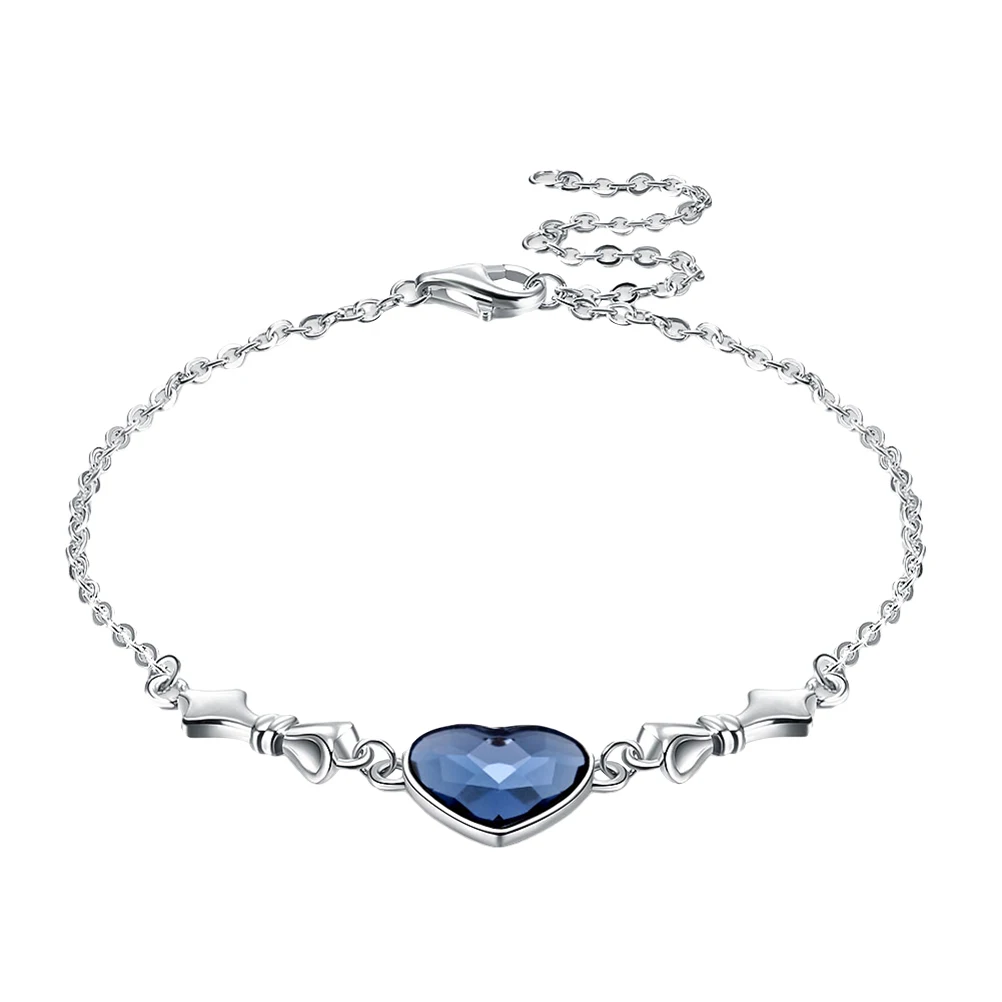 S925 Sterling Silver Bracelet Delicate Color Changing Thin Shiny Plain Heart Shape for Women Girls | Украшения и аксессуары
