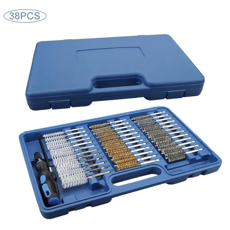 38PCS Cleaning Tube Brush Set Stainless Steel Cleaning Pick Cleaning Kit Set Steel Wire Tool Set Hex Handle
38PCS Cleaning Tube Brush Set Stainless Steel Cleaning Pick Cleaning Kit Set Steel Wire Tool Set Hex Handle