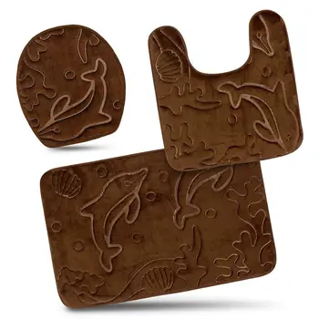 Bathroom Rug Mats Set 3 Piece - Memory Foam Extra Soft Shower Bath Rugs – Contour Mat and Lid Cover - Perfect Combination of L
Bathroom Rug Mats Set 3 Piece - Memory Foam Extra Soft Shower Bath Rugs – Contour Mat and Lid Cover - Perfect Combination of L