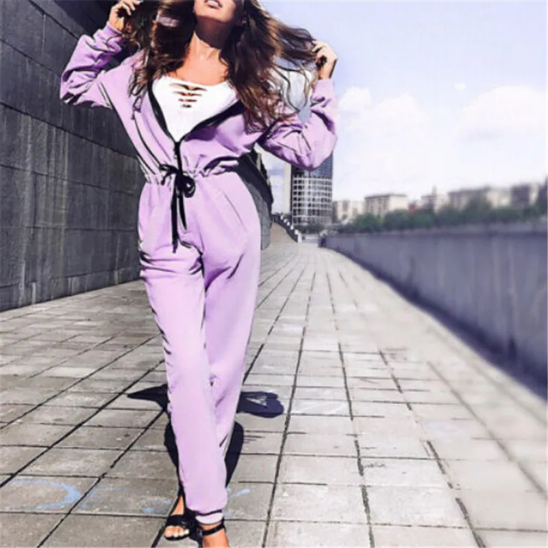 Women Long Sleeve Slim Hooded Jumpsuit & Romper Causal Zipper Hoodies Jumspuit Winter Autumn Elegant Woman Solid Playsuit Outfit
Women Long Sleeve Slim Hooded Jumpsuit & Romper Causal Zipper Hoodies Jumspuit Winter Autumn Elegant Woman Solid Playsuit Outfit