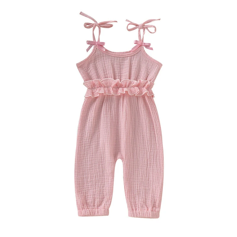 Baby Girl Summer Jumpsuit Sleeveless High Waist Solid Color Ruffles Casual Romper Playsuit Long Pants Trousers Outfits Set
Baby Girl Summer Jumpsuit Sleeveless High Waist Solid Color Ruffles Casual Romper Playsuit Long Pants Trousers Outfits Set