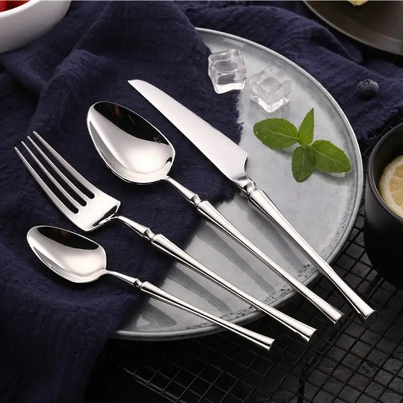 

Stainless Steel Dinnerware Set Spoon Fork Chopsticks Straw With Cloth Pack Cutlery For Travel Outdoor Office Picnic BBQ 9PCS