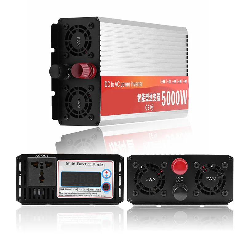 NEW DC 12V/24V/48V To AC 220V 5000W Modified Sine Wave Intelligent Power Inverter Dual LCD Display Converter
NEW DC 12V/24V/48V To AC 220V 5000W Modified Sine Wave Intelligent Power Inverter Dual LCD Display Converter