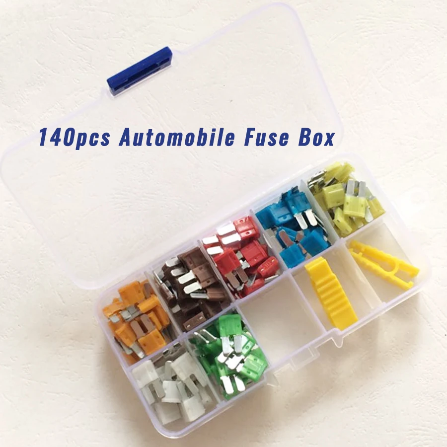 140pcs Inserts Blade Automobile Fuse Box with 2pcs Yellow 5A 7.5A 10A 15A 20A 25A 30A for New Ford Coolway Mondeo
140pcs Inserts Blade Automobile Fuse Box with 2pcs Yellow 5A 7.5A 10A 15A 20A 25A 30A for New Ford Coolway Mondeo