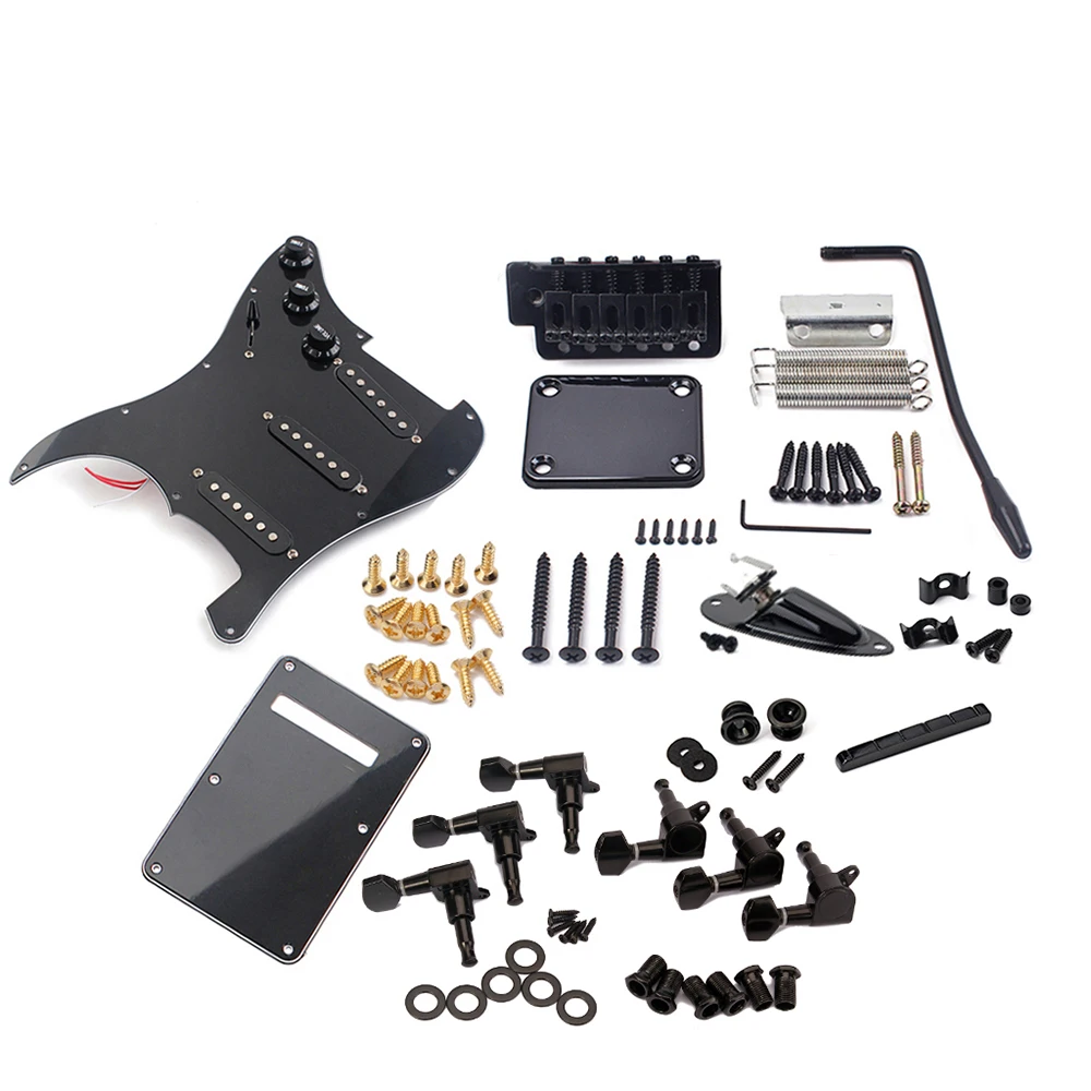 Potentiometers Pickups 6 Strings Electric Guitar Kit ST Style Full Accessories Kit Electric Guitar Accessories Set Black Color
Potentiometers Pickups 6 Strings Electric Guitar Kit ST Style Full Accessories Kit Electric Guitar Accessories Set Black Color