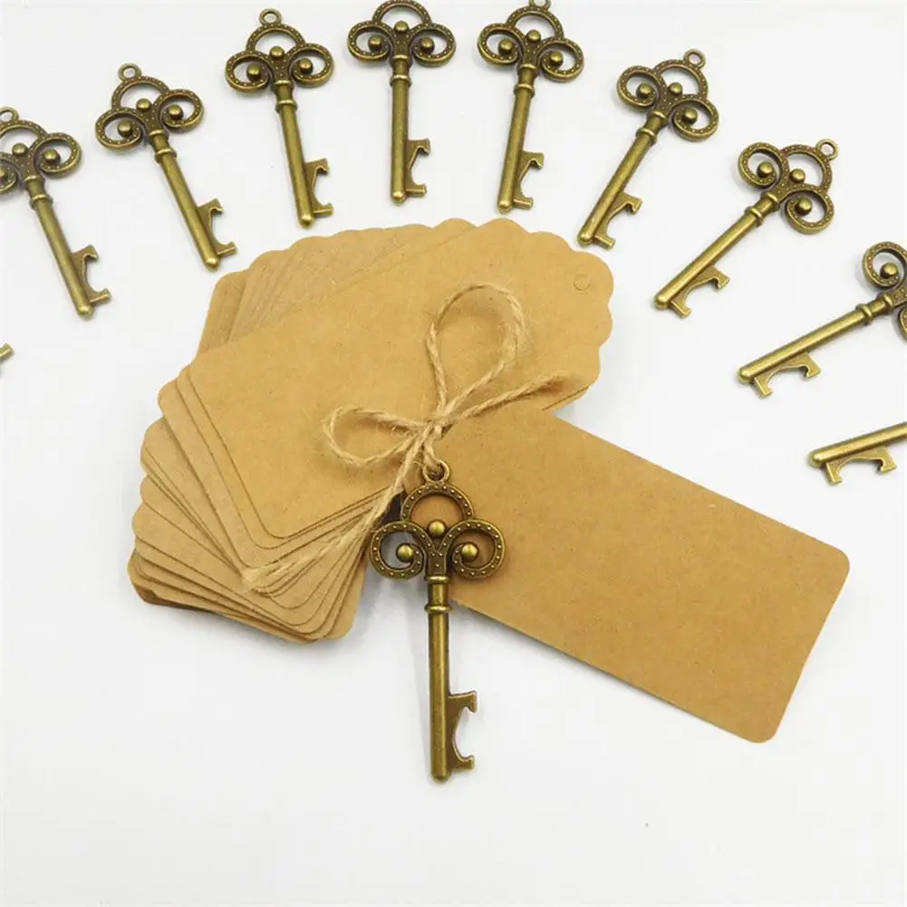 20Pcs Key Shape Bottle Opener Pendant+ Brown Kraft Tag + Hemp Rope for Beer Supplies
20Pcs Key Shape Bottle Opener Pendant+ Brown Kraft Tag + Hemp Rope for Beer Supplies
