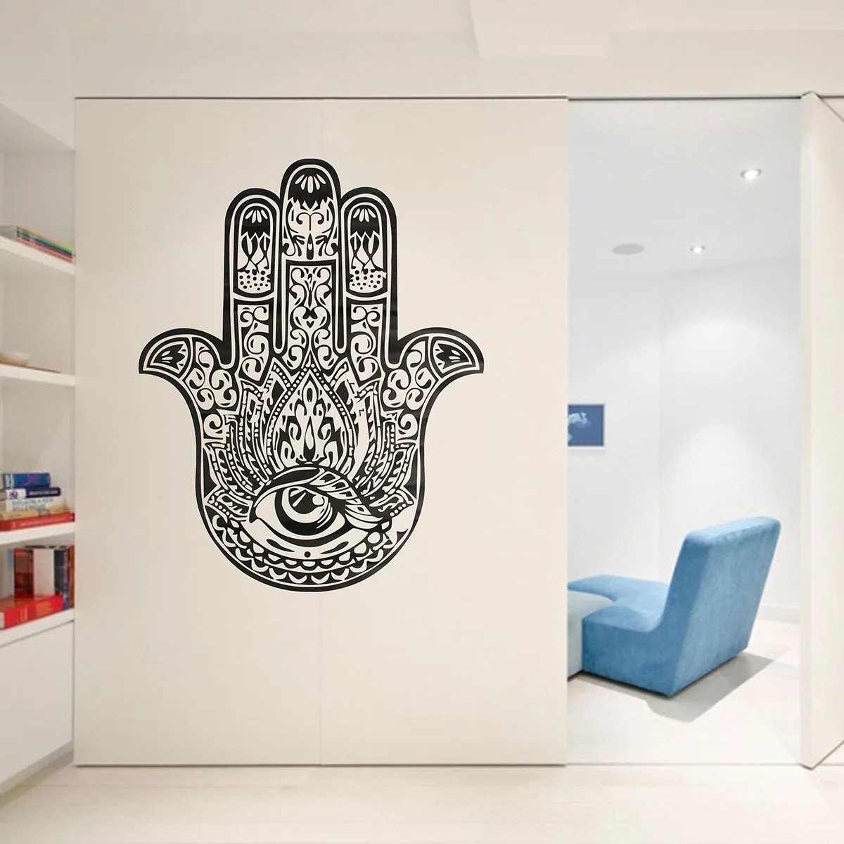 Art Home Decor Hamsa Hand Wall Decal Vinyl Fatima Yoga Vibes 3D Wall Sticker Fish Eye Decals Indian Buddha Lotus Pattern Mural
Art Home Decor Hamsa Hand Wall Decal Vinyl Fatima Yoga Vibes 3D Wall Sticker Fish Eye Decals Indian Buddha Lotus Pattern Mural
